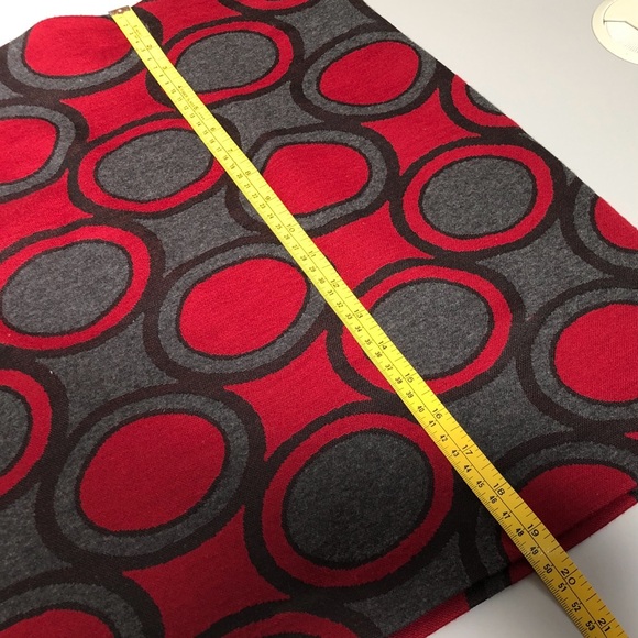 Studio Point Fitted Stretch Skirt, Sz M, Gray/Black/Maroon - Picture 8 of 12